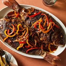 Brown stew whole fish