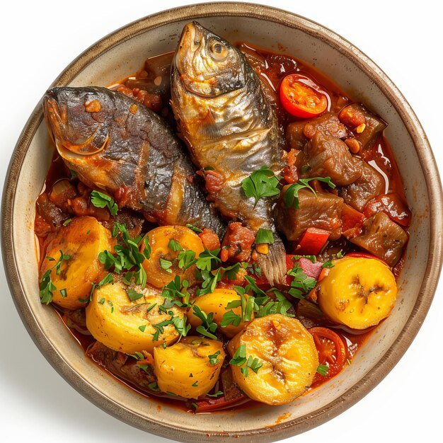 Brown stew fish